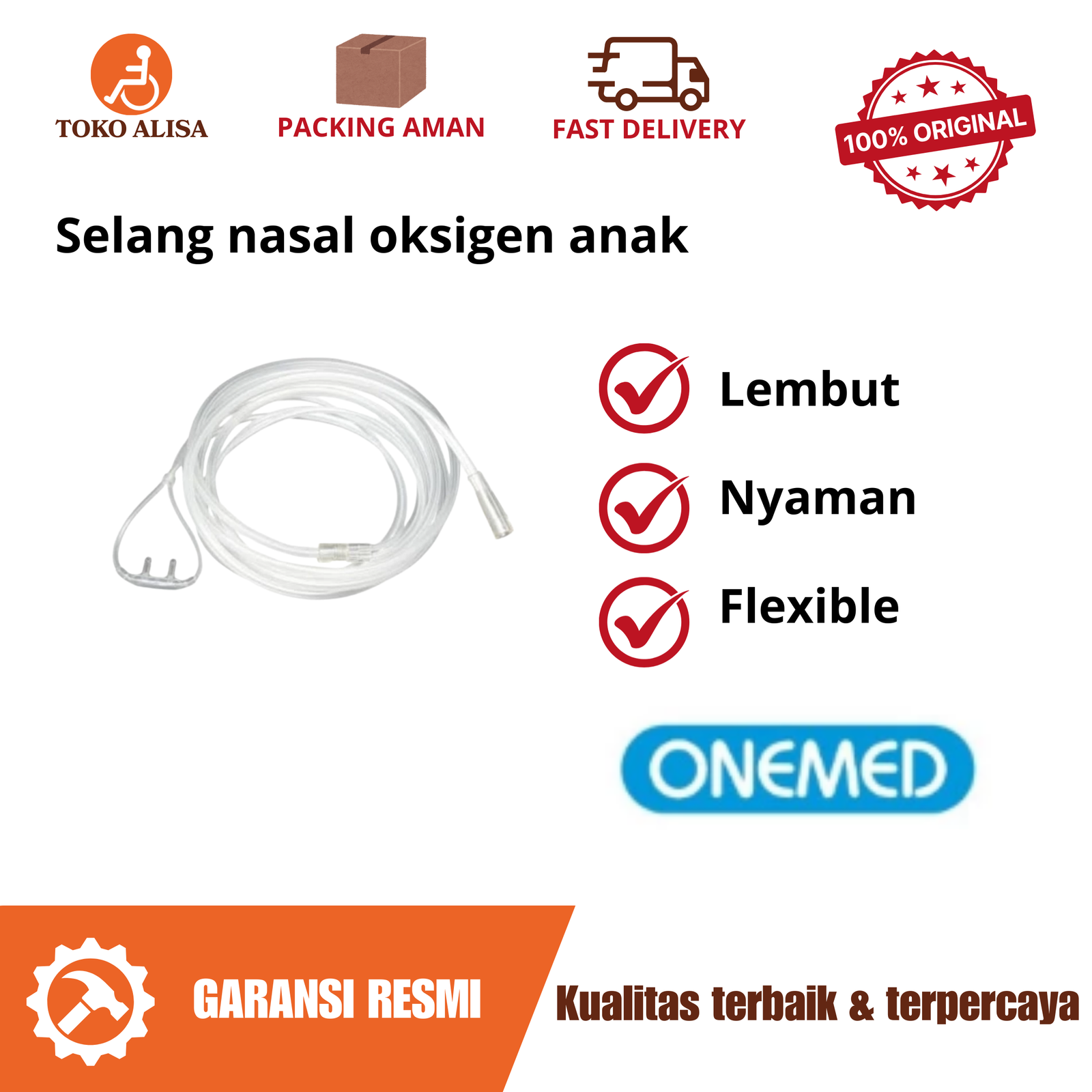 Selang nasal oksigen anak